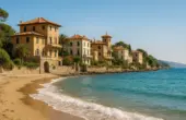 Strandvillen in Italien