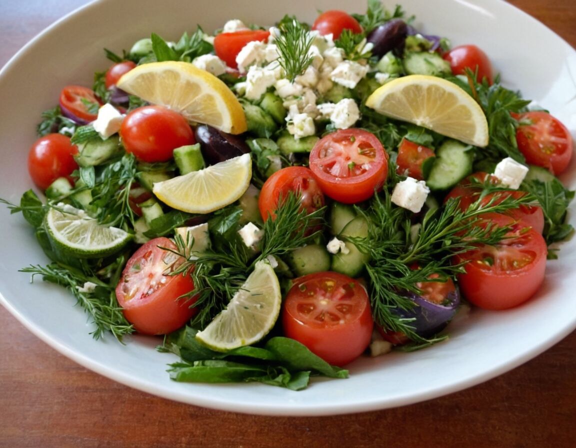 Füge frischen Dill und Minze hinzu für Frische - Schneller Kritharaki-Salat: Ein erfrischendes Rezept für heiße Sommertage