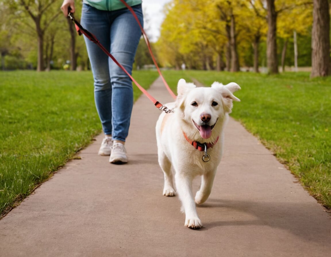 Führe Leinenübungen zu Hause und draußen durch - Hund zieht an der Leine: Tipps für ein entspanntes Gassi-Gehen