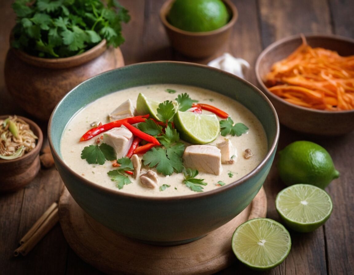 Mit Fischsauce, Limettensaft abschmecken, Gewürze anpassen - Authentisches Tom Kha Gai Rezept: So gelingt die thailändische Suppe perfekt zu Hause