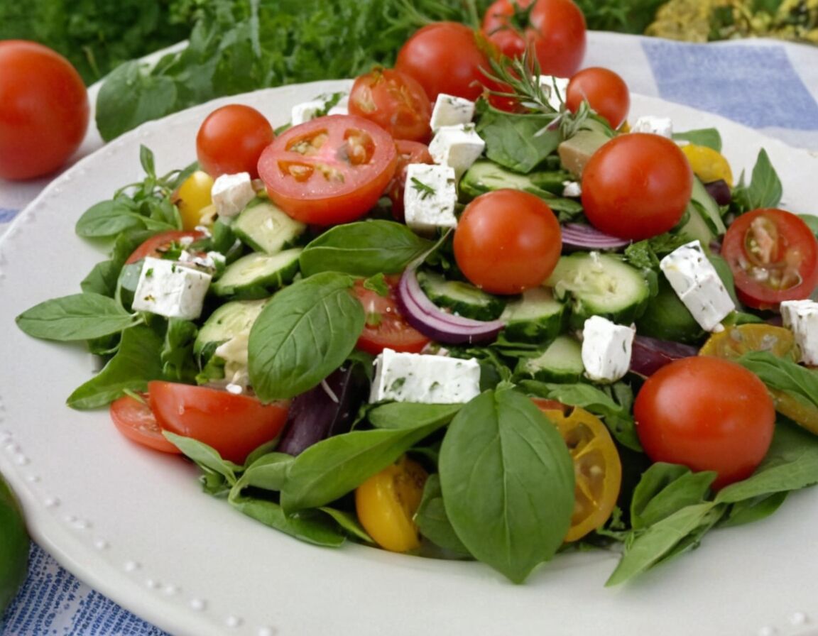 Alles gut vermengen und kurz durchziehen lassen - Schneller Kritharaki-Salat: Ein erfrischendes Rezept für heiße Sommertage