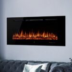 Moderner Schwarzer Elektrokamin