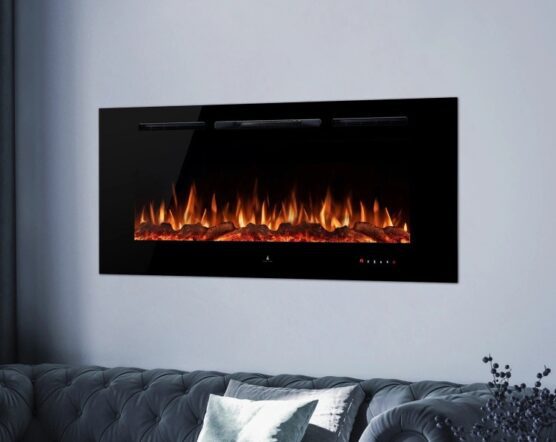 Moderner Schwarzer Elektrokamin