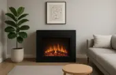 Moderner Schwarzer Elektrokamin
