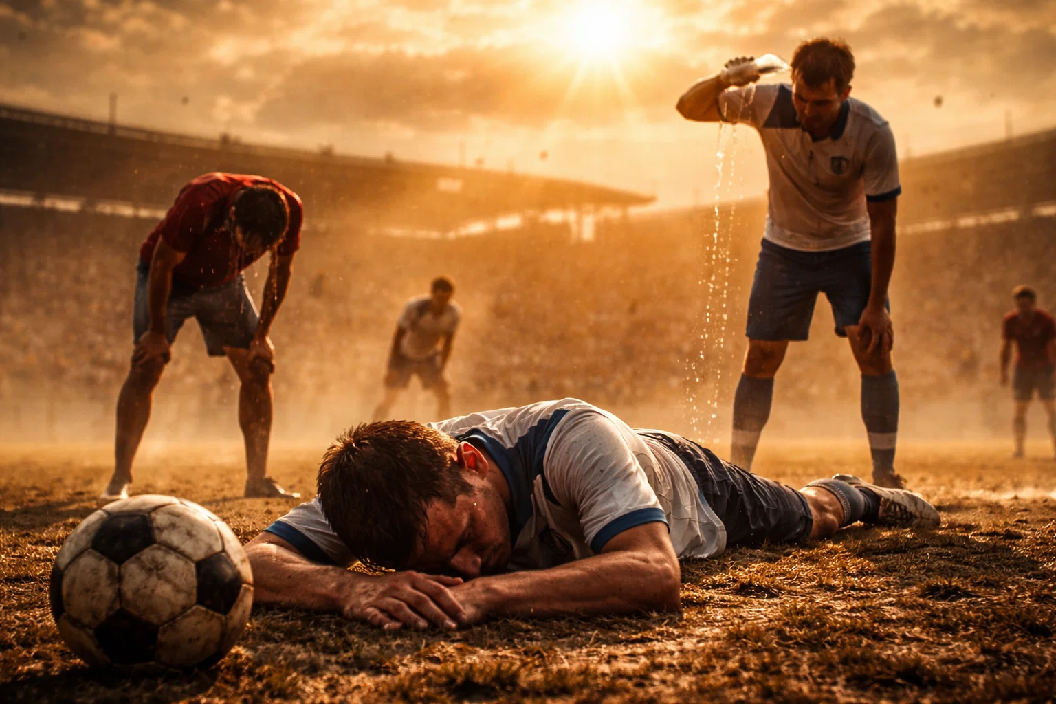 schwierige Spielbedingungen durch Hitze