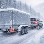 Anhänger im Winter