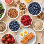 Vielfalt nährstoffreicher Lebensmittel wie Obst, Gemüse, Nüsse und Vollkorn